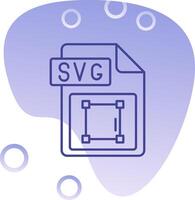 Svg file format Gradient Bubble Icon vector