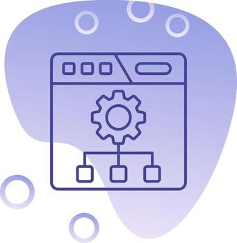 Setting Gradient Bubble Icon vector