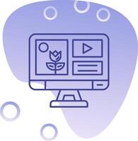 Mixed media Gradient Bubble Icon vector