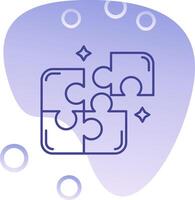 Puzzle Gradient Bubble Icon vector