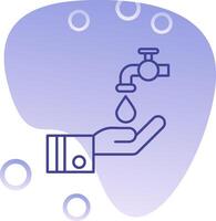 Wudu Gradient Bubble Icon vector