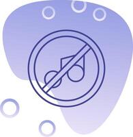 No music Gradient Bubble Icon vector