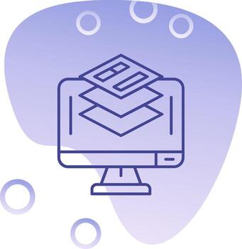 Layer Gradient Bubble Icon vector