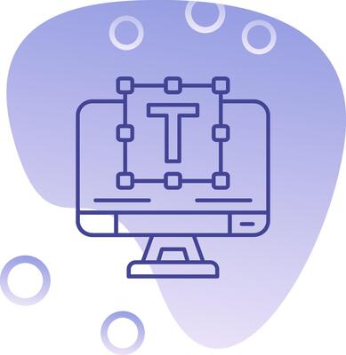 Typography Gradient Bubble Icon