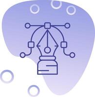 Pen tool Gradient Bubble Icon vector