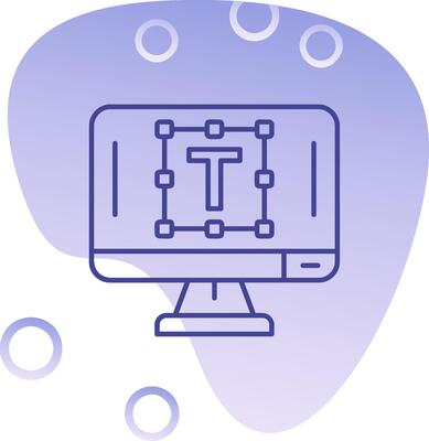 Text editor Gradient Bubble Icon