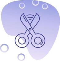 Scissors Gradient Bubble Icon vector