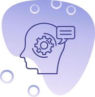 Thinking Gradient Bubble Icon vector