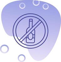 No alcohol degradado burbuja icono vector