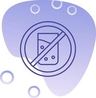 No drink Gradient Bubble Icon vector