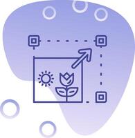 Resizing Gradient Bubble Icon vector