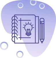 Sketchbook Gradient Bubble Icon vector