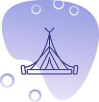 Tent Gradient Bubble Icon vector