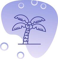 árbol degradado burbuja icono vector