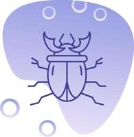 Beetle Gradient Bubble Icon vector