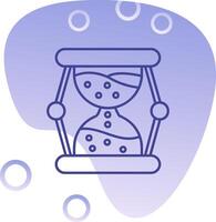 reloj de arena degradado burbuja icono vector