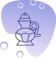 Tea pot Gradient Bubble Icon vector