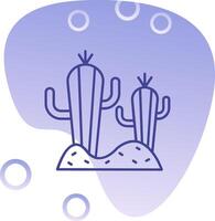 Cactus Gradient Bubble Icon vector