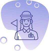 Tour guide Gradient Bubble Icon vector