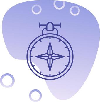 Brújula degradado burbuja icono vector