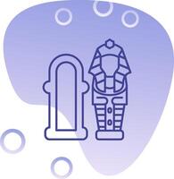 Sarcophagus Gradient Bubble Icon vector