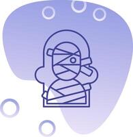 momia degradado burbuja icono vector