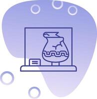 Vase Gradient Bubble Icon vector