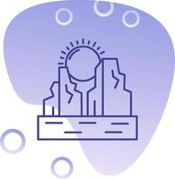 Canyon Gradient Bubble Icon vector