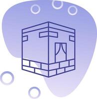 Qibla Gradient Bubble Icon vector