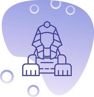 Sphinx Gradient Bubble Icon vector