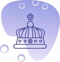 Crown Gradient Bubble Icon vector