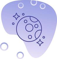 Moon Gradient Bubble Icon vector