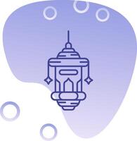 Oil lamp Gradient Bubble Icon vector