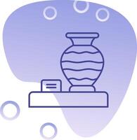 Vase Gradient Bubble Icon vector