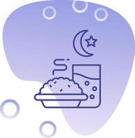 Iftar Gradient Bubble Icon vector