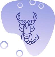 Scorpion Gradient Bubble Icon vector