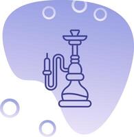 hookah Gradient Bubble Icon vector