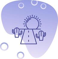 Road Gradient Bubble Icon vector