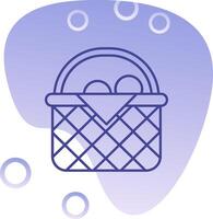 Basket Gradient Bubble Icon vector