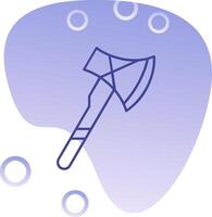 Axe Gradient Bubble Icon vector