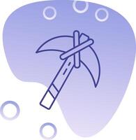 Pickaxe Gradient Bubble Icon vector