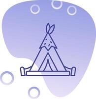 Tent Gradient Bubble Icon vector