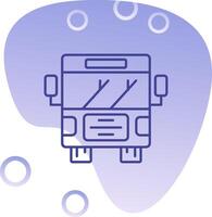 Bus Gradient Bubble Icon vector