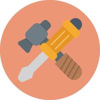 Repair Tools Flat Circle Icon vector