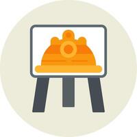 Movement Flat Circle Icon vector