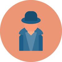 Hacker Flat Circle Icon vector