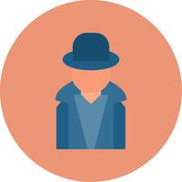 Hacker Flat Circle Icon vector