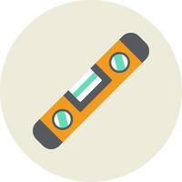 Spirit Level Flat Circle Icon vector