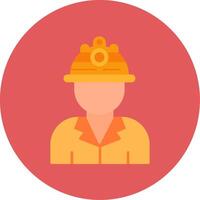 Labor Flat Circle Icon vector