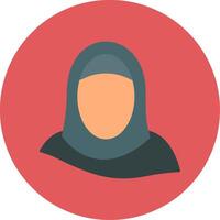 hijab plano circulo icono vector